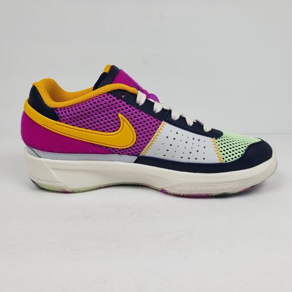 Nike JA 1 SE "Welcome To Camp" Youth Sz 5Y Womens Sz 6.5 Navy Purple Gold Shoes - Picture 4 of 11